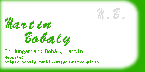 martin bobaly business card
